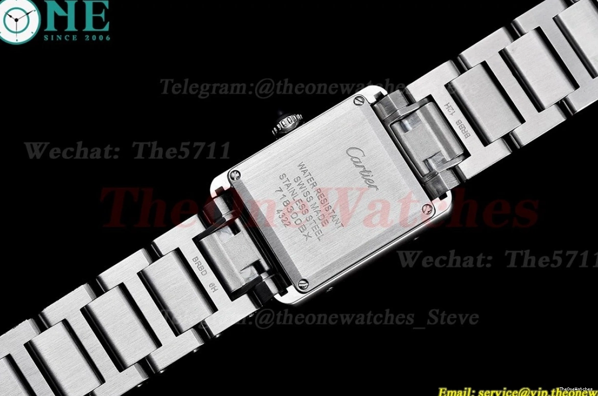 White Bezel Diamond Dial Quartz Must Bracelet K11F On SS Tank Small 0111